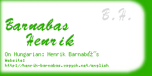 barnabas henrik business card